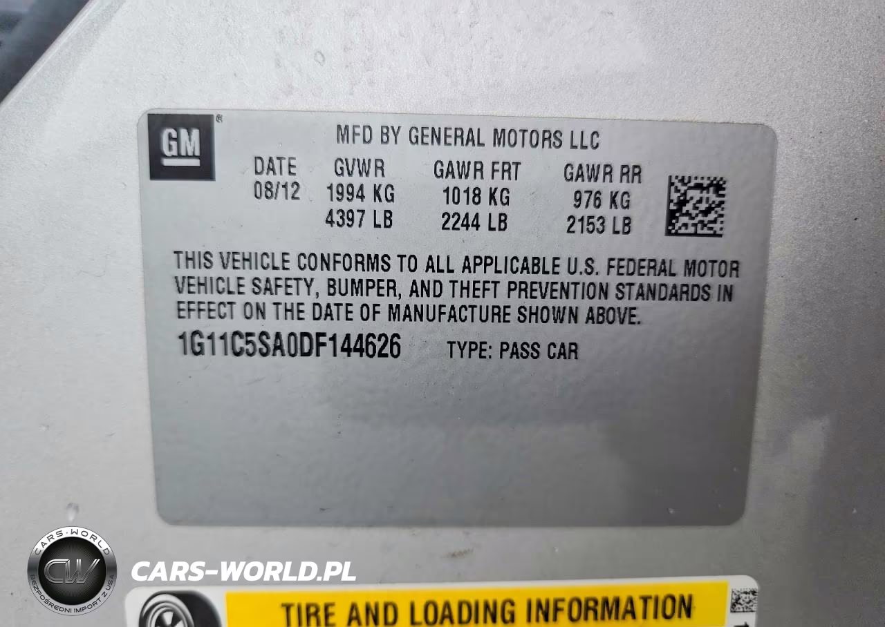 2013 Chevrolet Malibu 1Lt VIN:1G11C5SA0DF144626 - 12