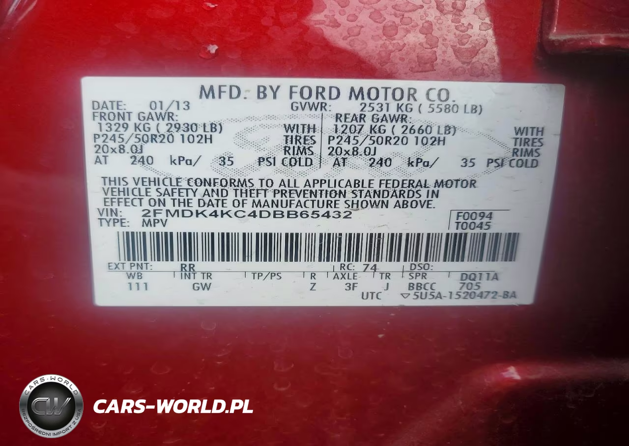 2013 Ford Edge Limited VIN:2FMDK4KC4DBB65432 - 14