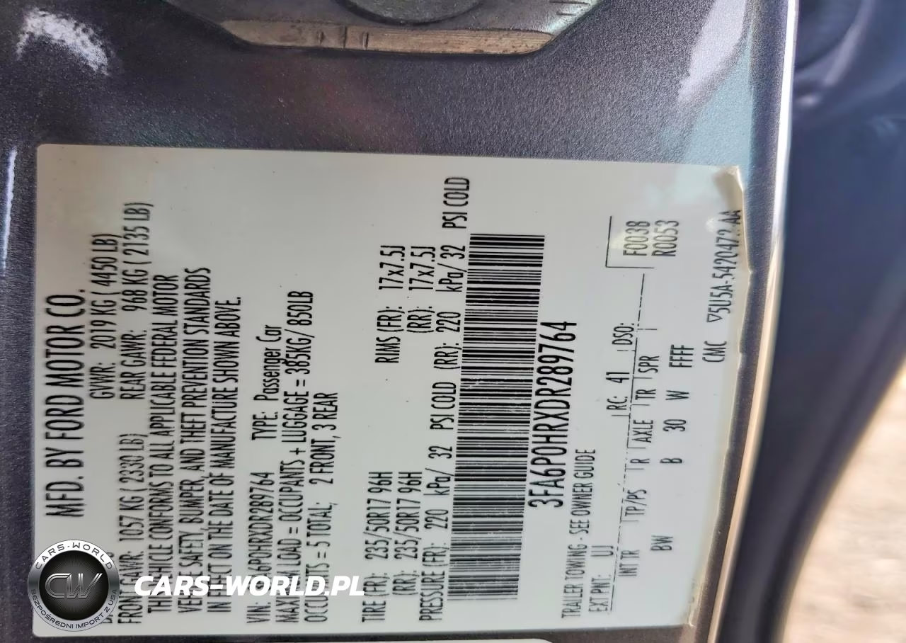2013 Ford Fusion Se VIN:3FA6P0HRXDR289764 - 12