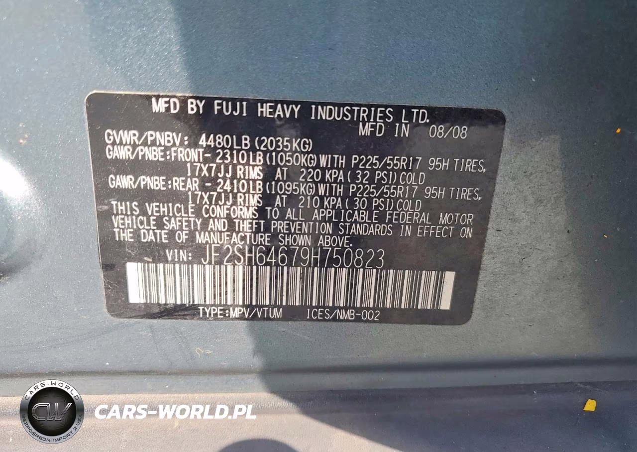 2009 Subaru Forester 2.5X Limited VIN:JF2SH64679H750823 - 13