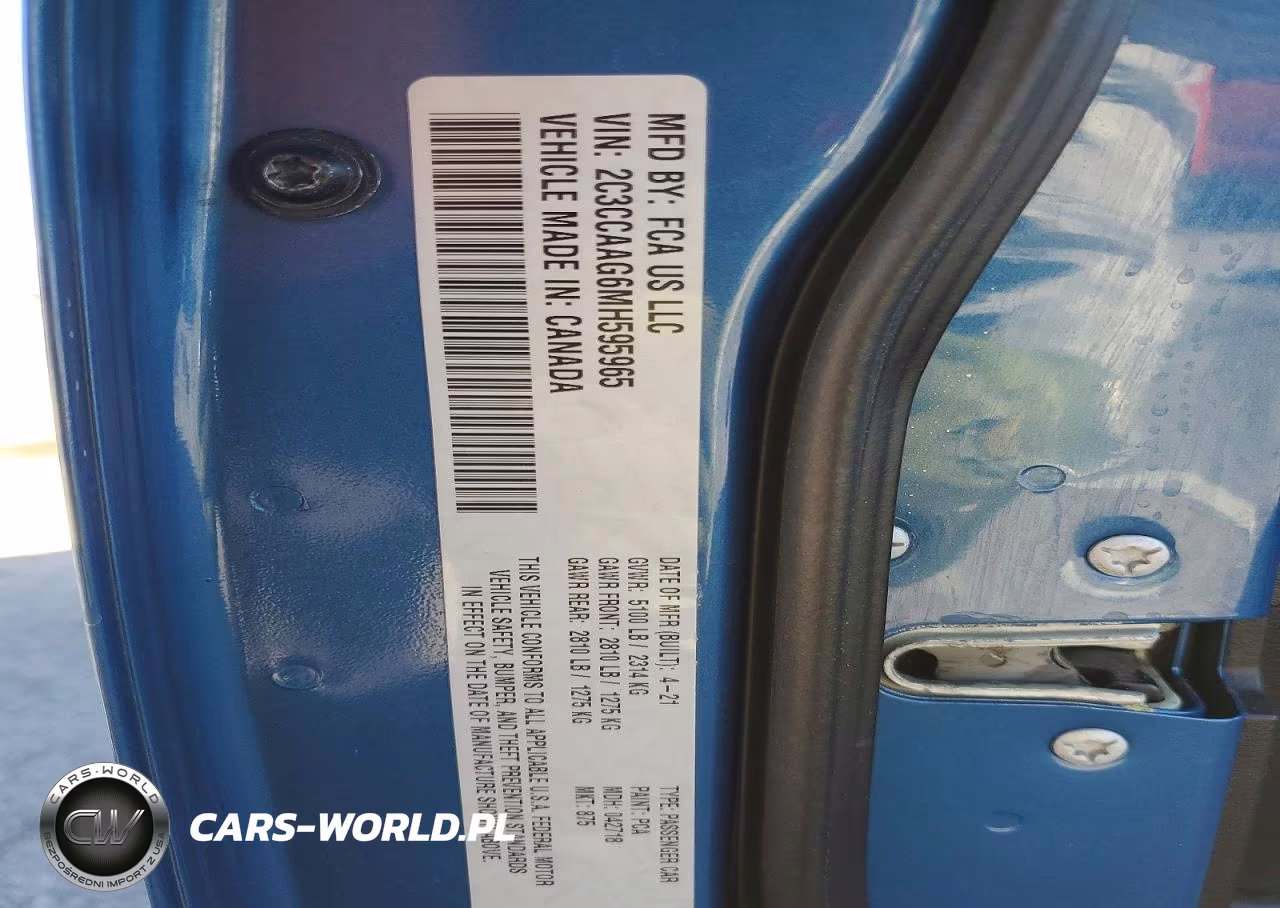 2021 Chrysler 300 Touring VIN:2C3CCAAG6MH595965 - 12