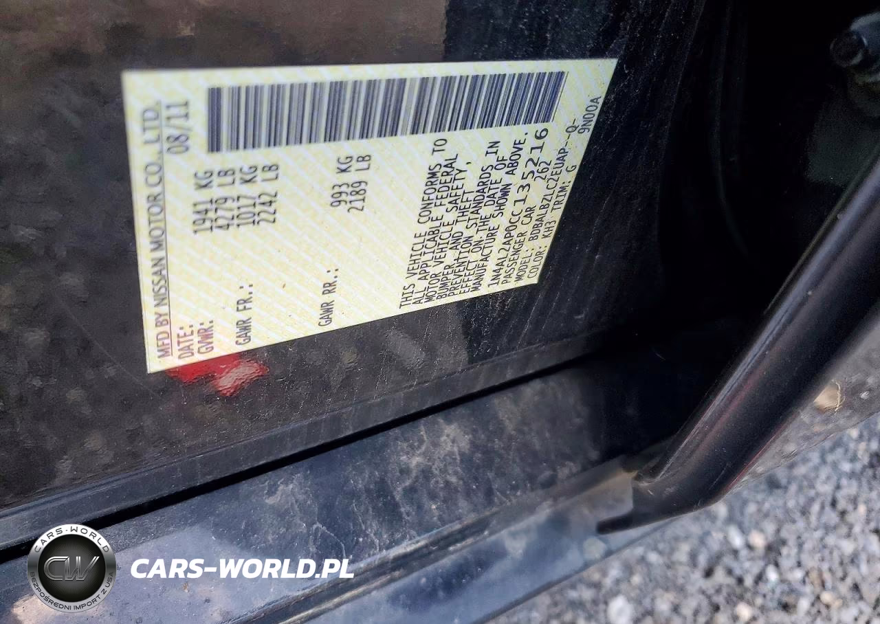 2012 Nissan Altima 2.5 VIN:1N4AL2AP0CC135216 - 12