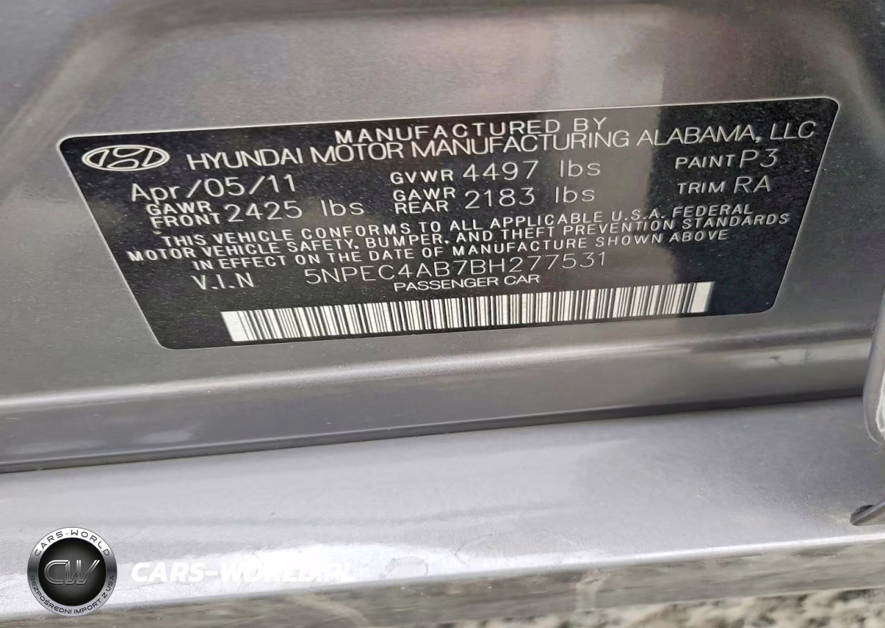 2011 Hyundai Sonata Limited 2.0T VIN:5NPEC4AB7BH277531 - 12