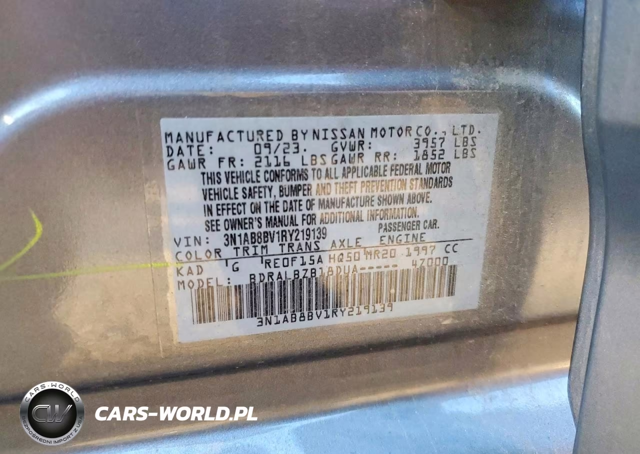 2024 Nissan Sentra S VIN:3N1AB8BV1RY219139 - 12