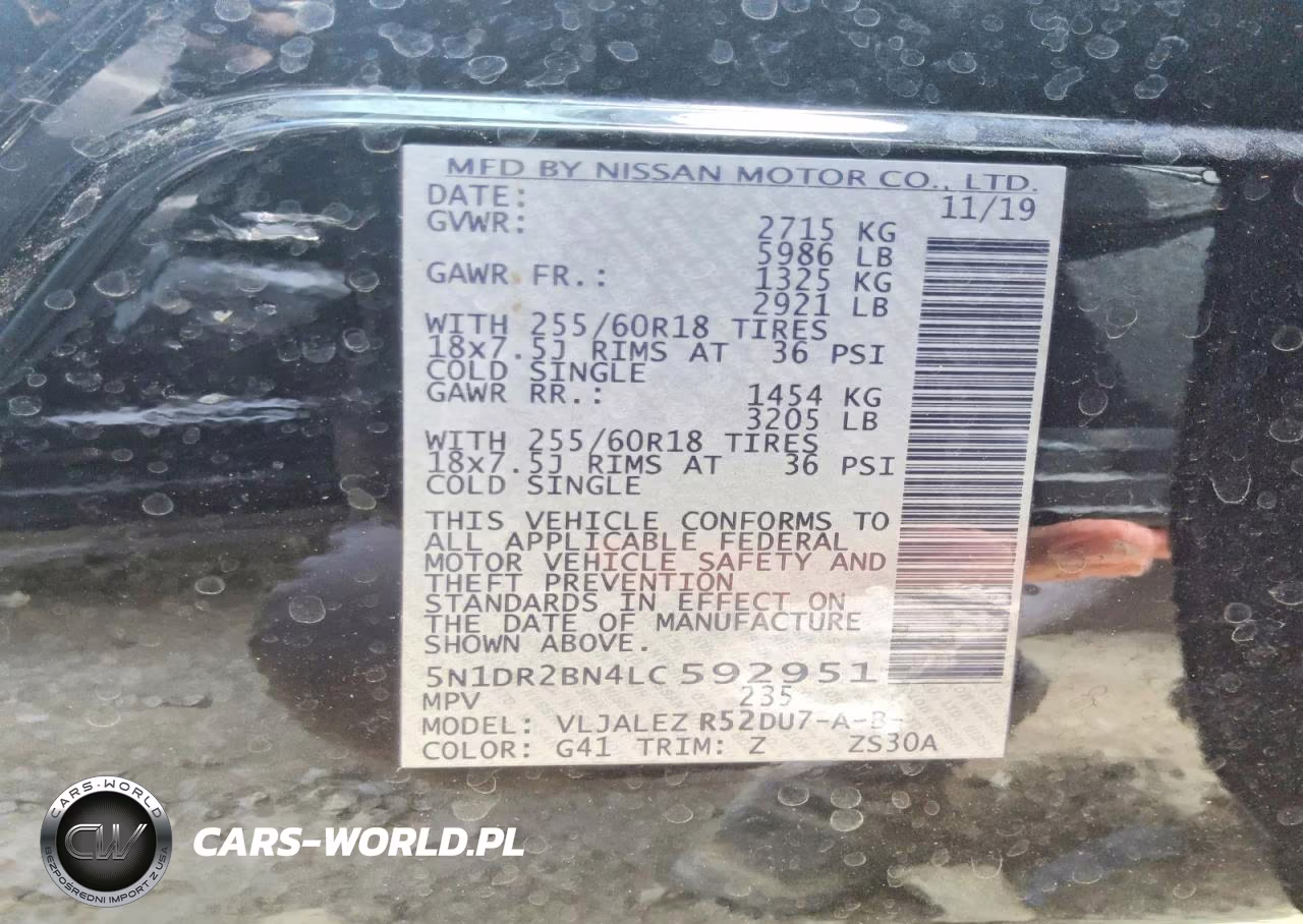 2020 Nissan Pathfinder Sv VIN:5N1DR2BN4LC592951 - 13
