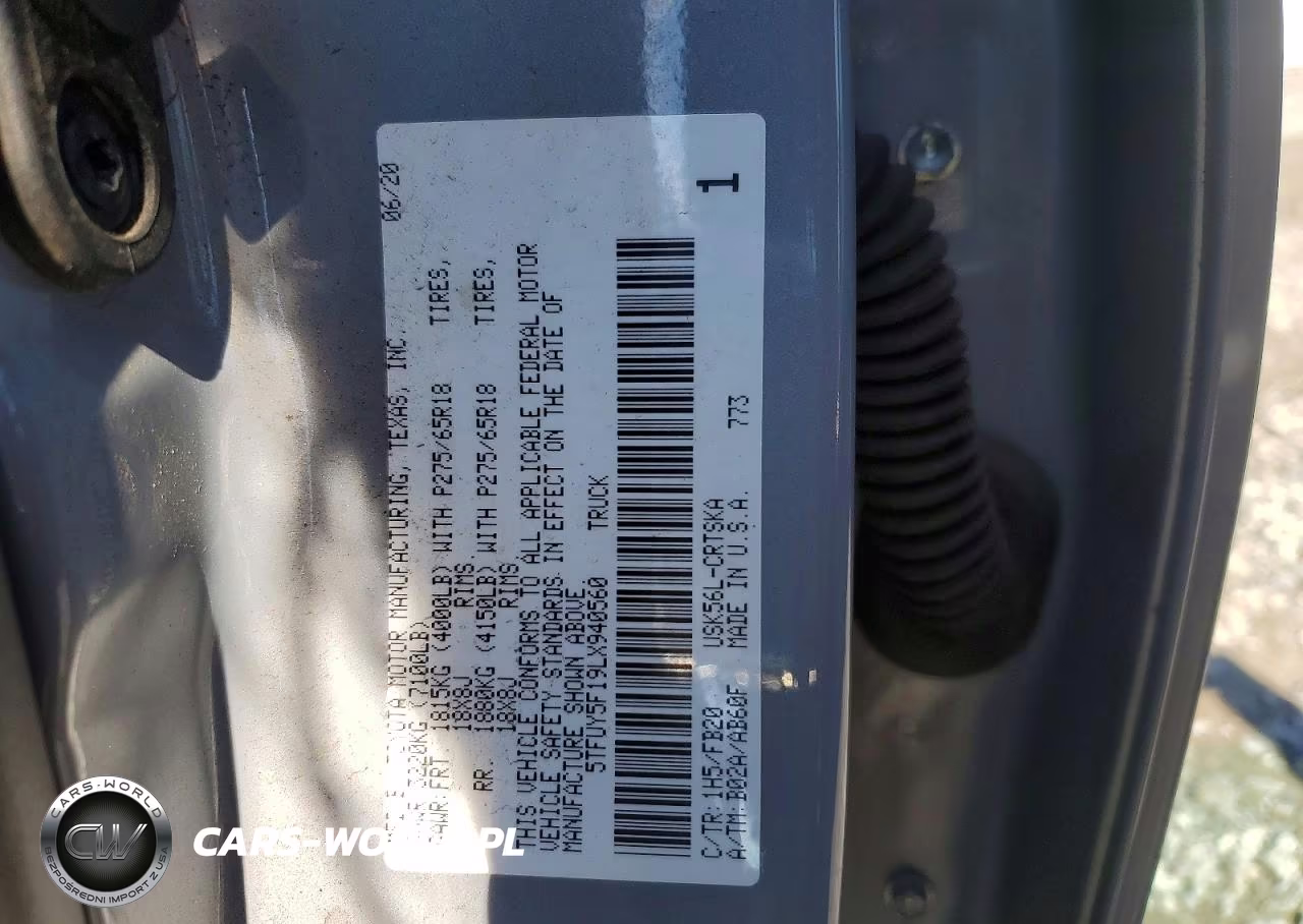 2020 Toyota Tundra Sr5 VIN:5TFUY5F19LX940560 - 13
