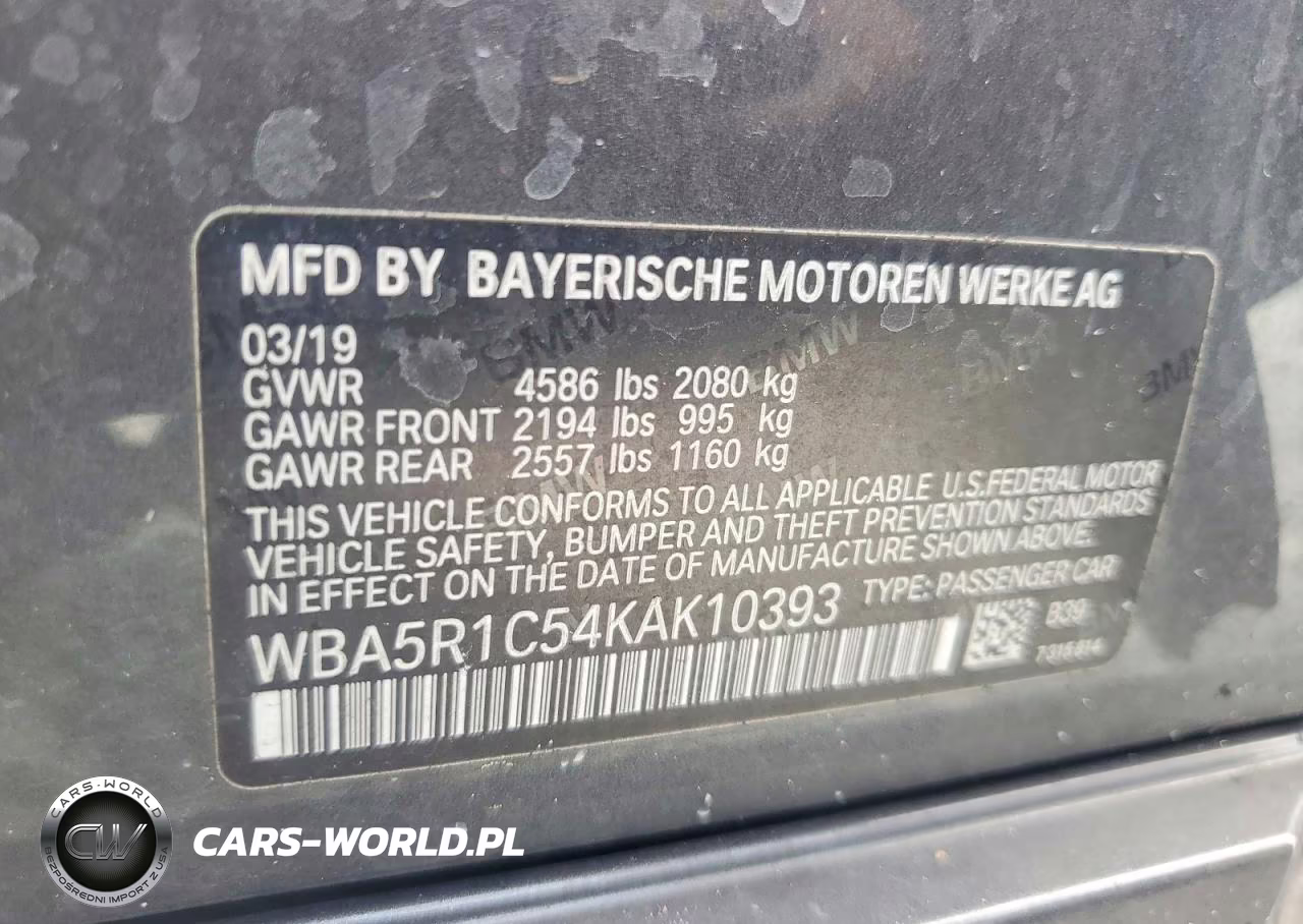 2019 BMW 330I VIN:WBA5R1C54KAK10393 - 12