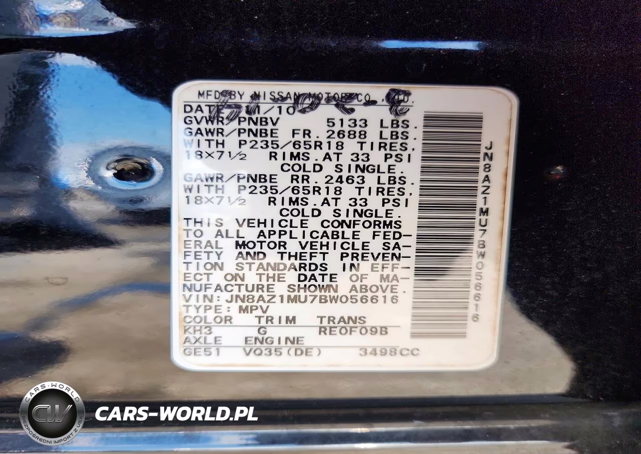 2011 Nissan Murano S VIN:JN8AZ1MU7BW056616 - 13