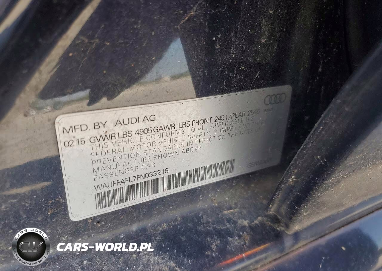 2015 Audi A4 Premium Plus VIN:WAUFFAFL7FN033215 - 12