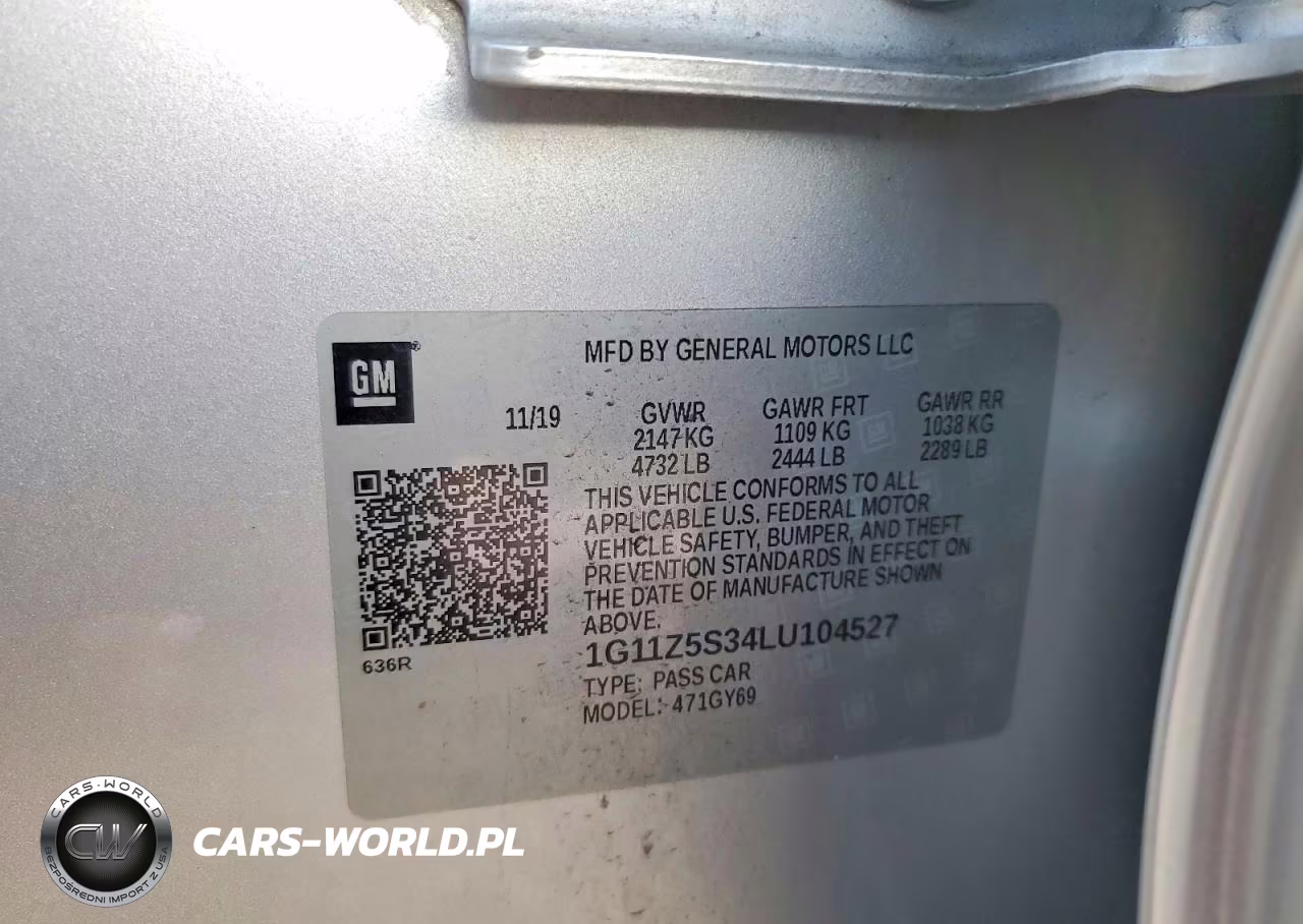 2020 Chevrolet Impala Lt VIN:1G11Z5S34LU104527 - 12