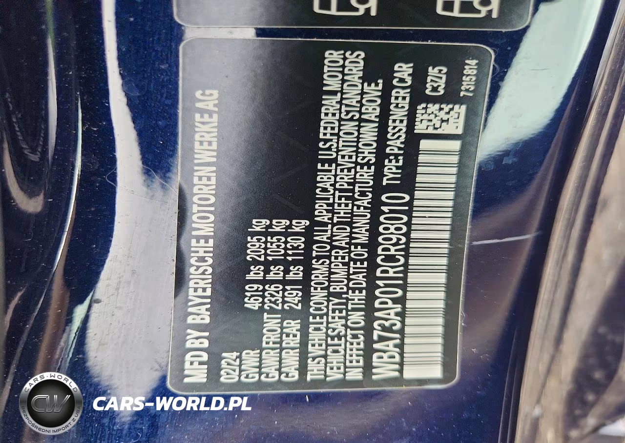 2024 BMW 430Xi VIN:WBA73AP01RCR98010 - 12