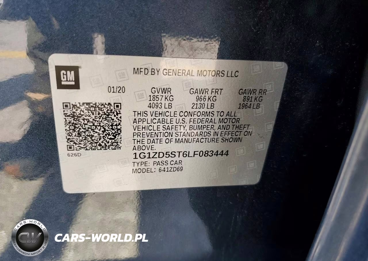 2020 Chevrolet Malibu Lt VIN:1G1ZD5ST6LF083444 - 12