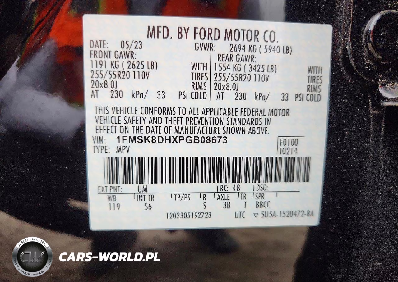 2023 Ford Explorer Xlt VIN:1FMSK8DHXPGB08673 - 14