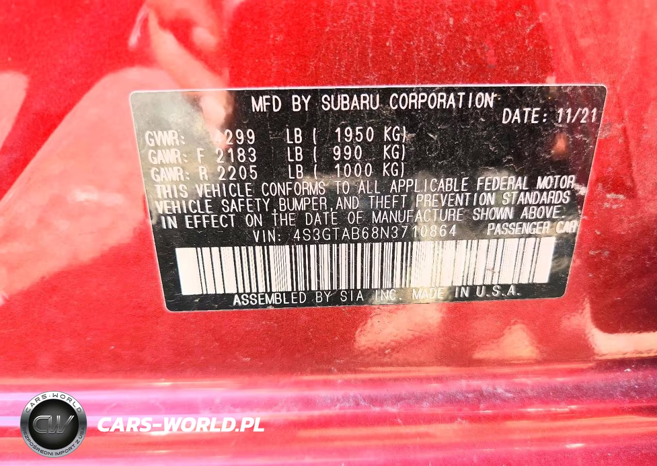 2022 Subaru Impreza VIN:4S3GTAB68N3710864 - 12