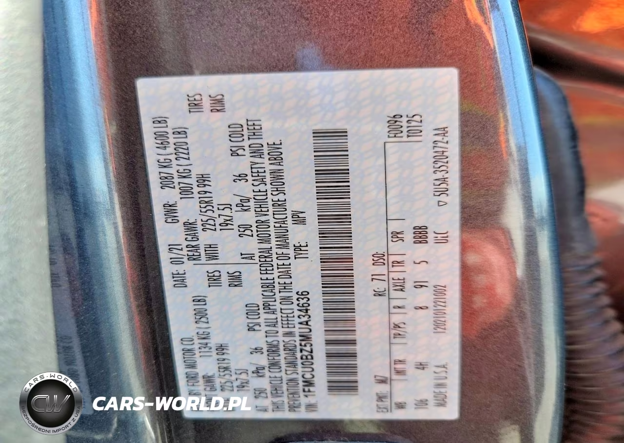 2021 Ford Escape Se VIN:1FMCU0BZ5MUA34636 - 13