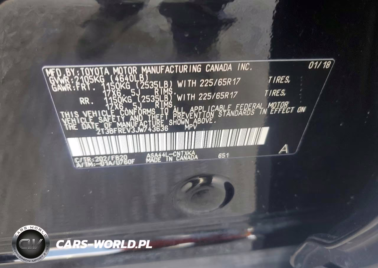 2018 Toyota Rav4 Le VIN:2T3BFREV3JW743636 - 13