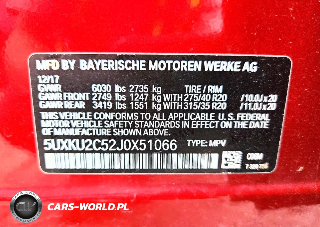 2018 BMW X6 xDrive35I VIN:5UXKU2C52J0X51066 - 12