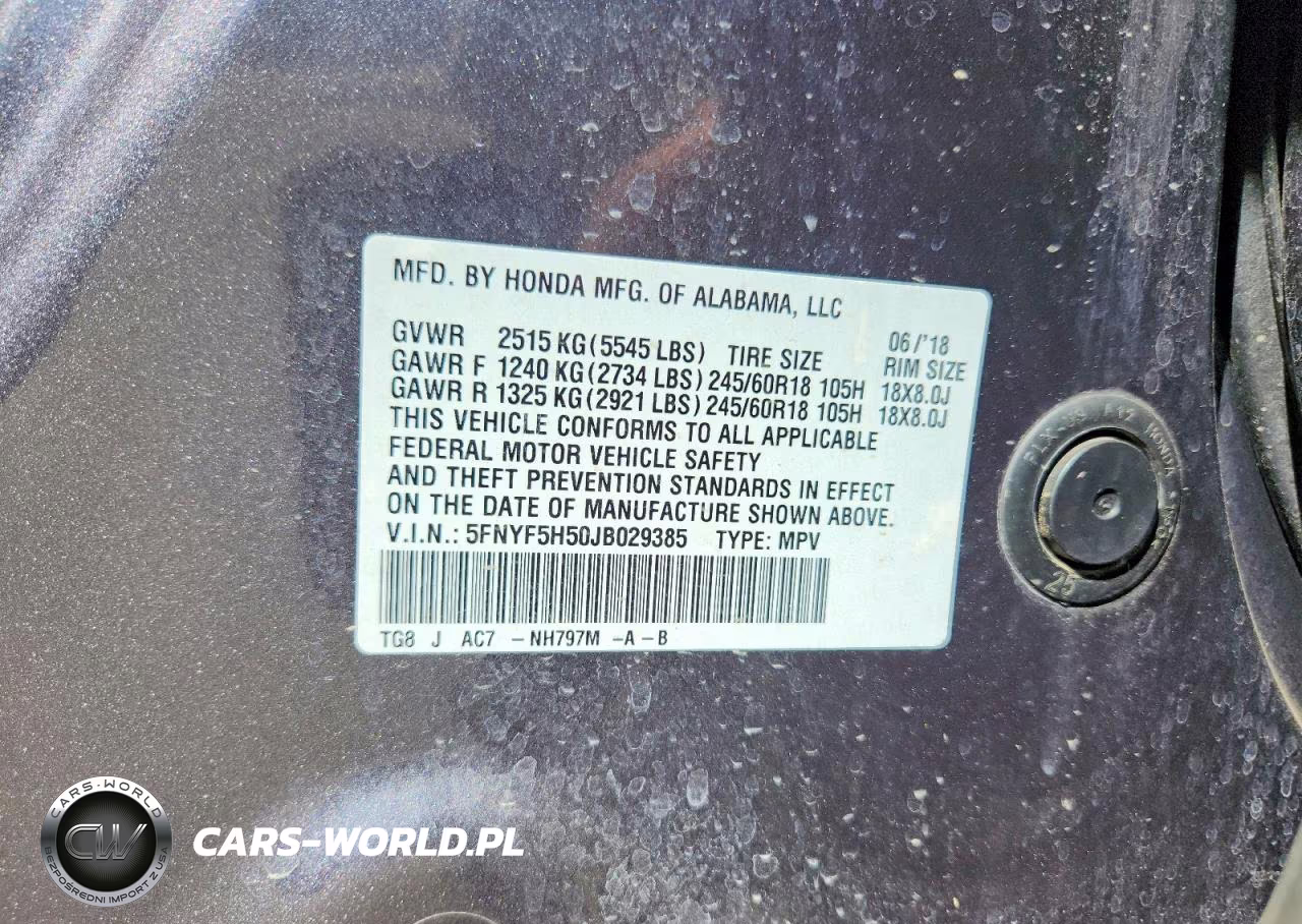 2018 Honda Pilot Exl VIN:5FNYF5H50JB029385 - 13