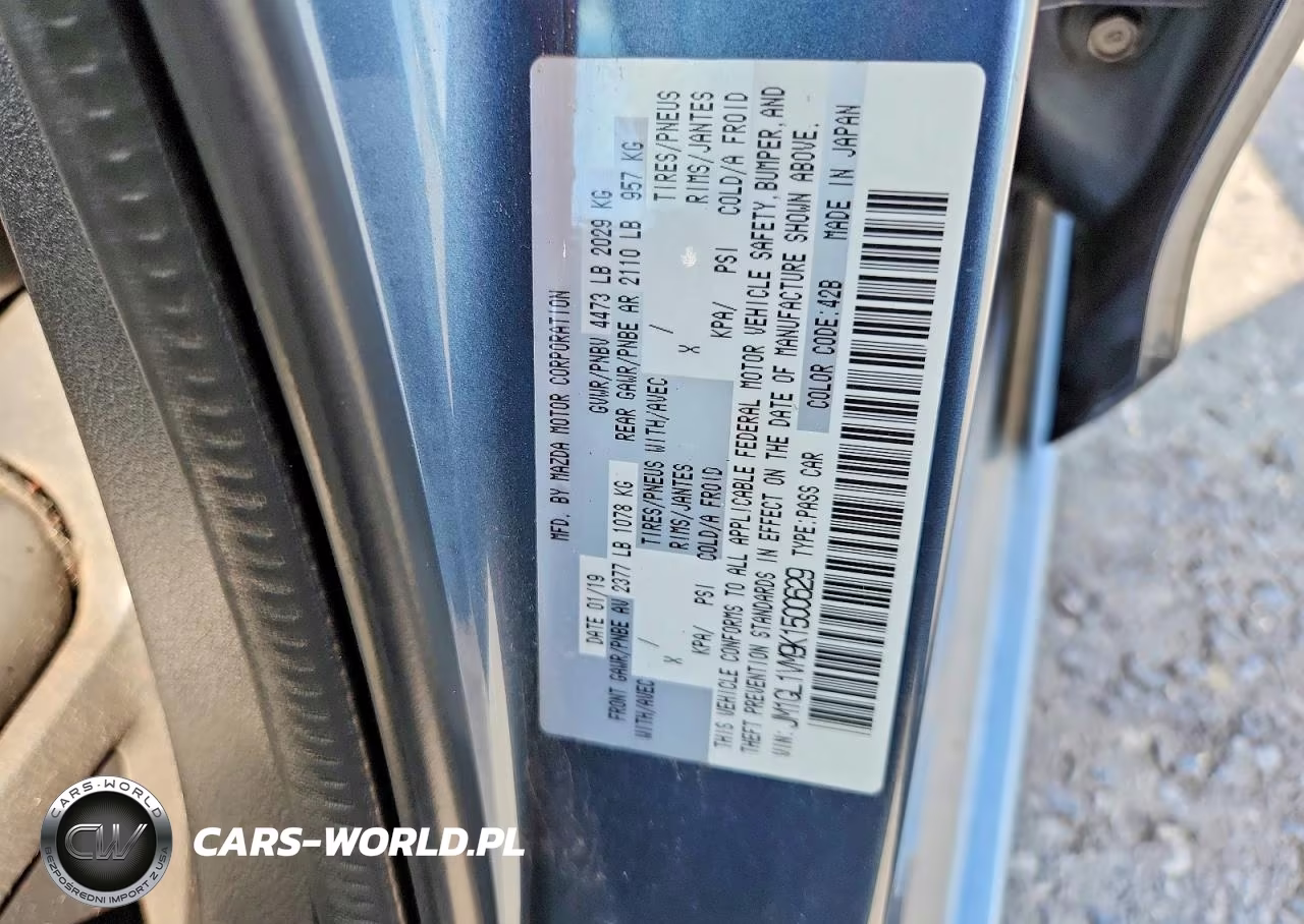 2019 Mazda 6 Touring VIN:JM1GL1VM9K1500629 - 12