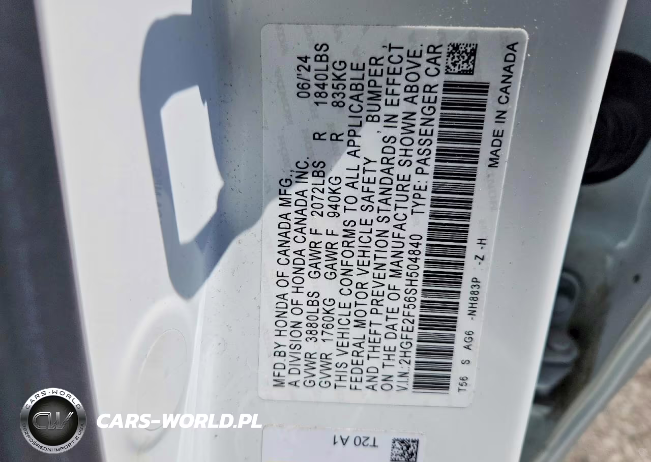 2025 Honda Civic Sport VIN:2HGFE2F56SH504840 - 13