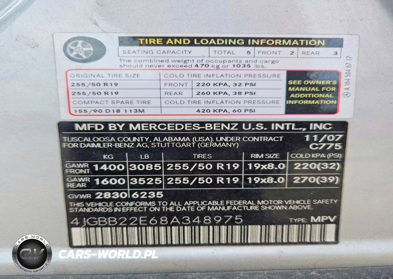 2008 Mercedes-Benz Ml 320 Cdi VIN:4JGBB22E68A348975 - 12