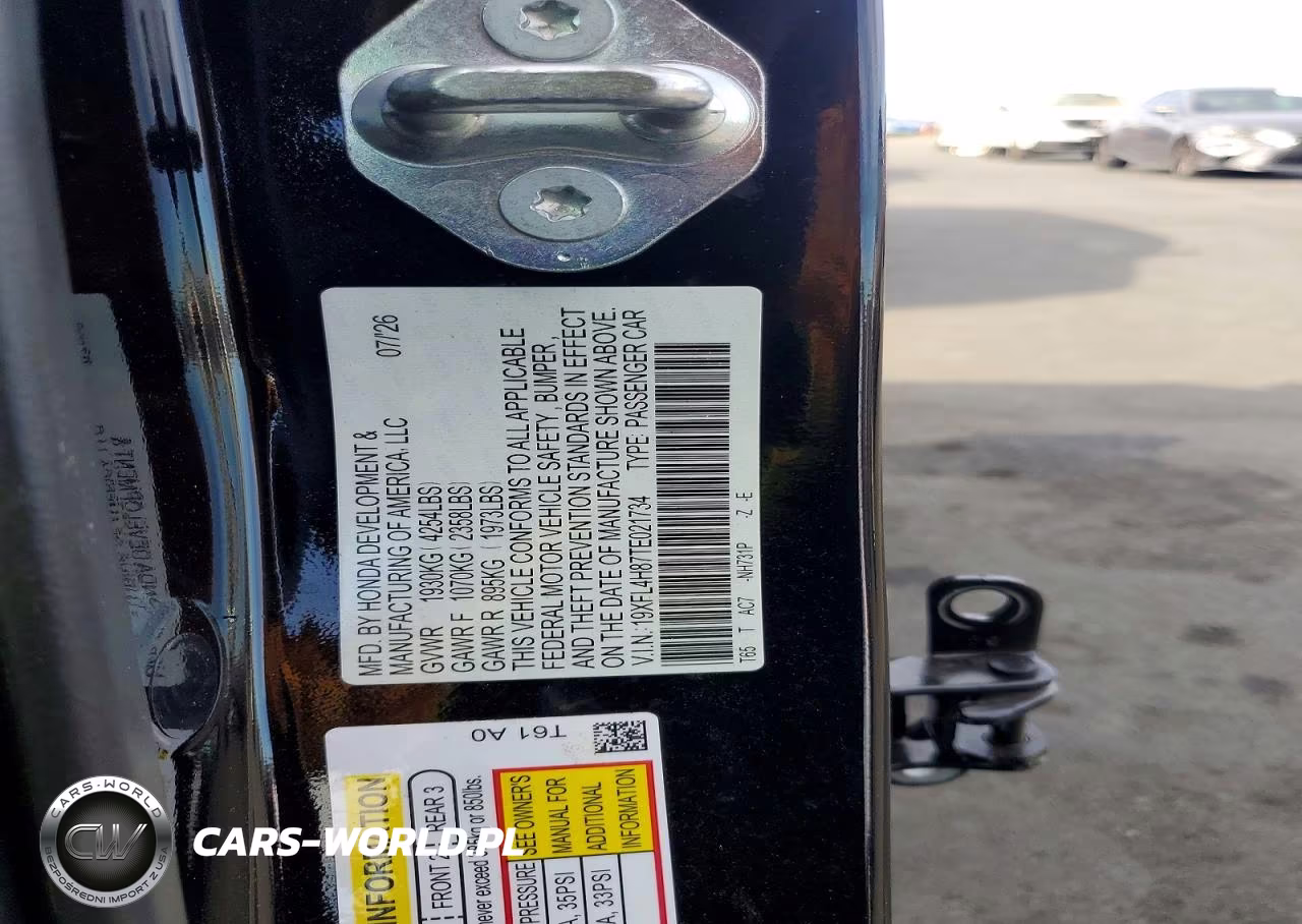 2026 Honda Civic Sport VIN:19XFL4H87TE021734 - 12