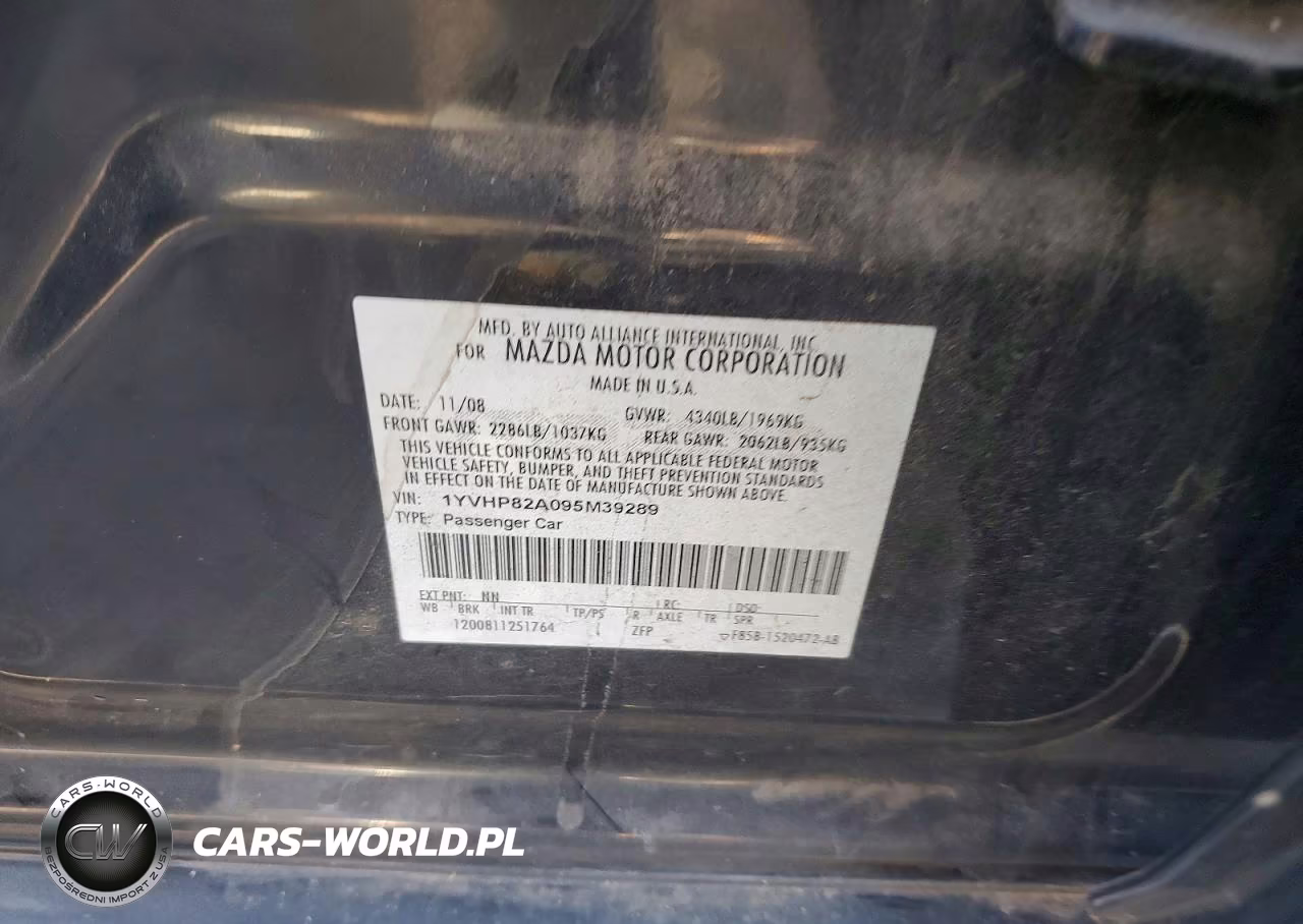 2009 Mazda Mazda6 I Grand Touring VIN:1YVHP82A095M39289 - 12