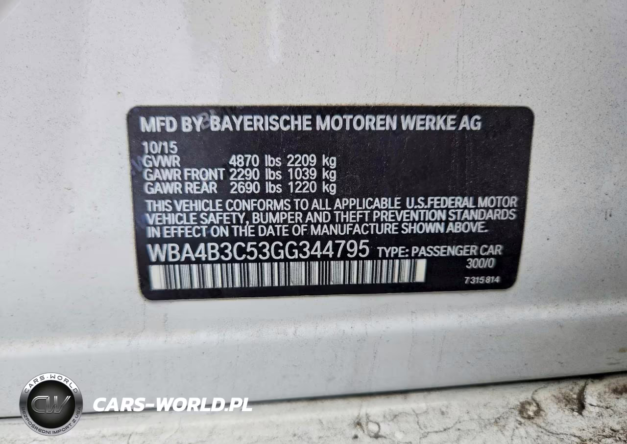 2016 BMW 435 Xi Gran Coupe VIN:WBA4B3C53GG344795 - 12