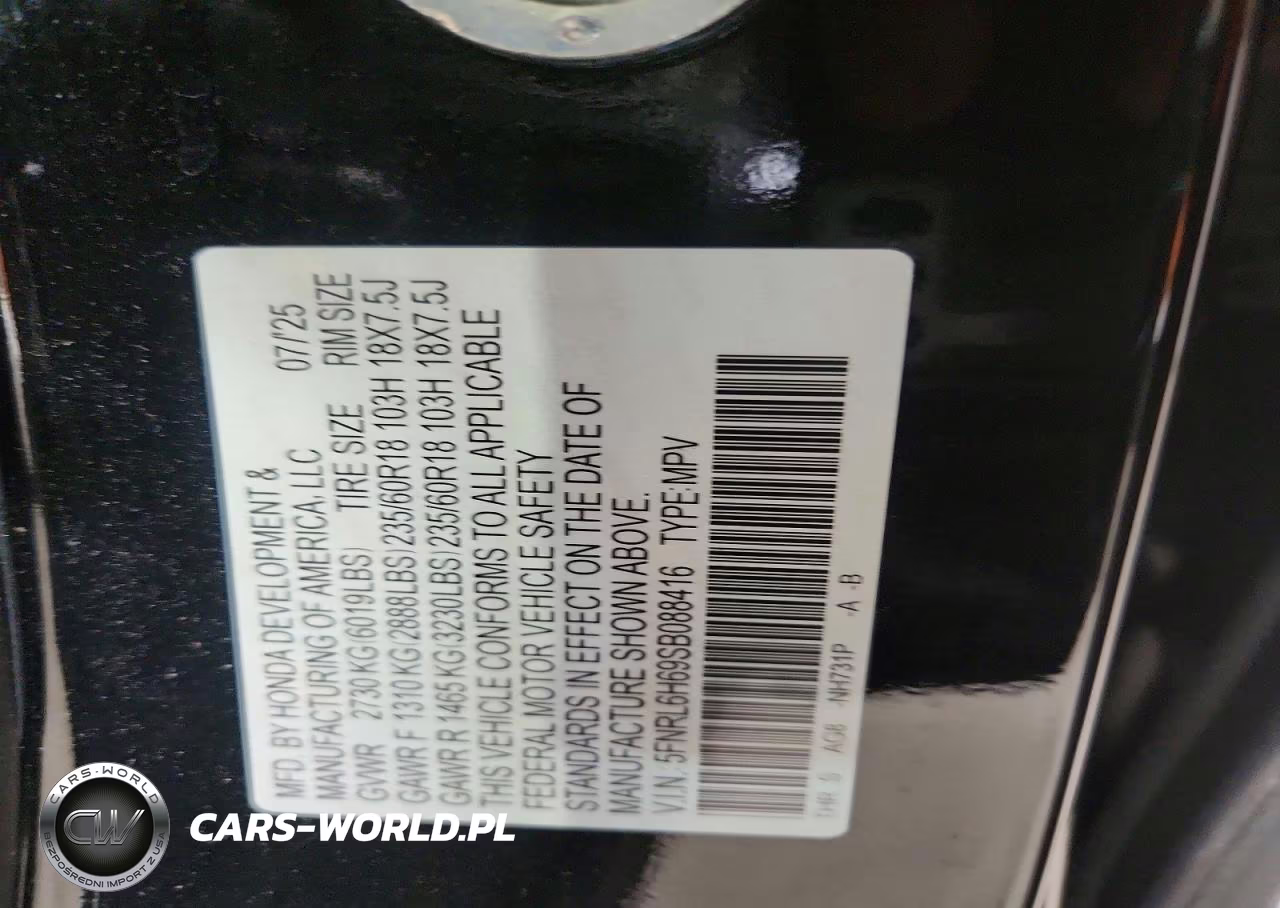 2025 Honda Odyssey Exl VIN:5FNRL6H69SB088416 - 14