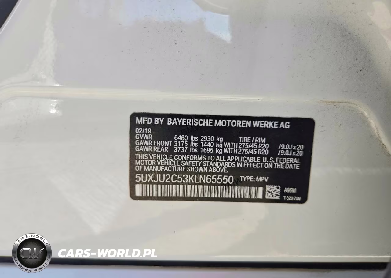 2019 BMW X5 xDrive50I VIN:5UXJU2C53KLN65550 - 13