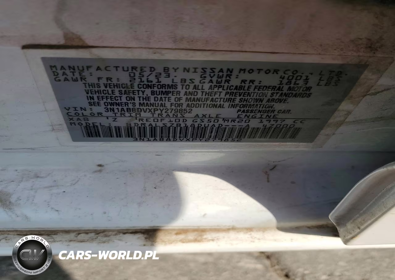 2023 Nissan Sentra Sr VIN:3N1AB8DVXPY279852 - 12