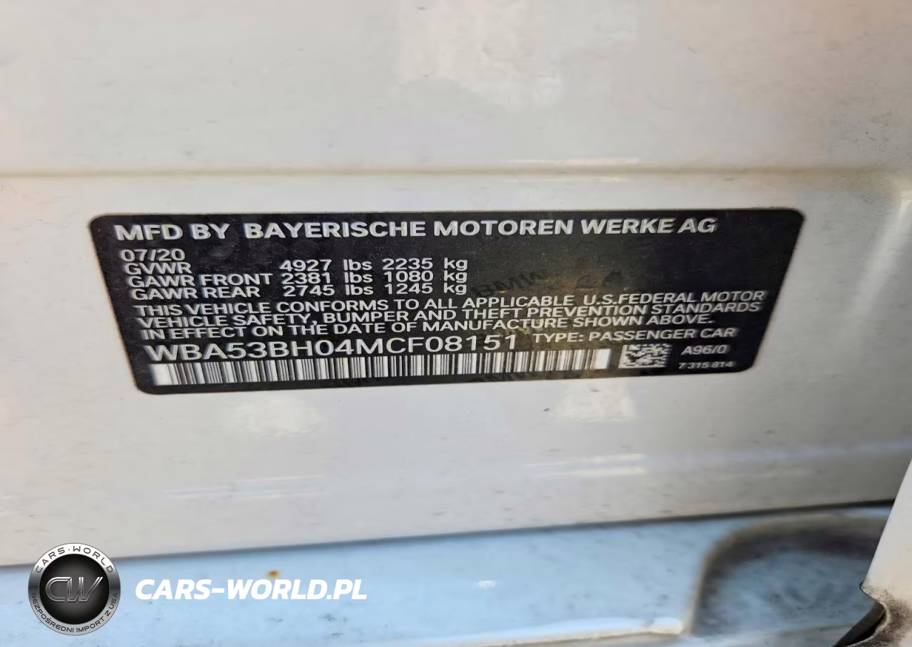 2021 BMW 530 I VIN:WBA53BH04MCF08151 - 12