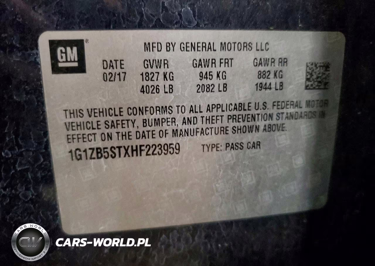 2017 Chevrolet Malibu Ls VIN:1G1ZB5STXHF223959 - 12
