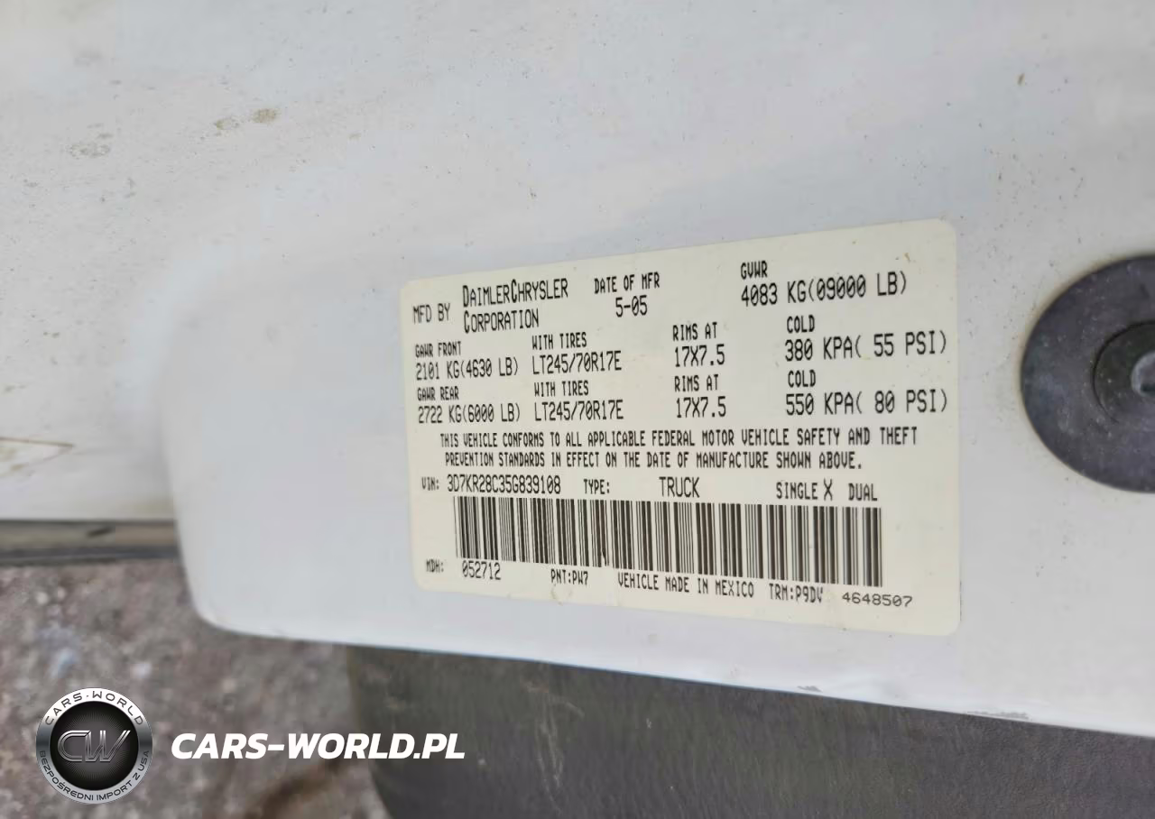 2005 Dodge Ram 2500 St VIN:3D7KR28C35G839108 - 12