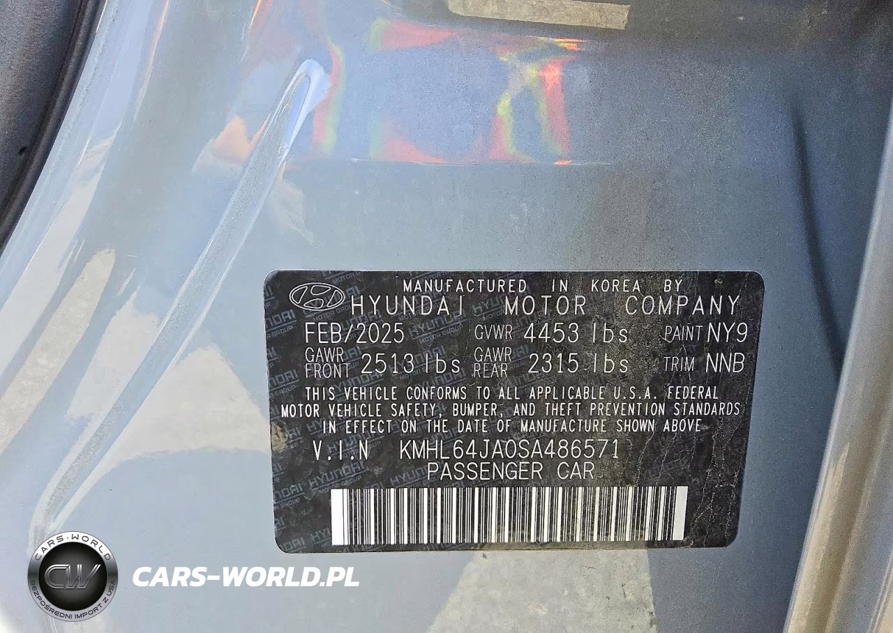 2025 Hyundai Sonata Sel VIN:KMHL64JA0SA486571 - 13