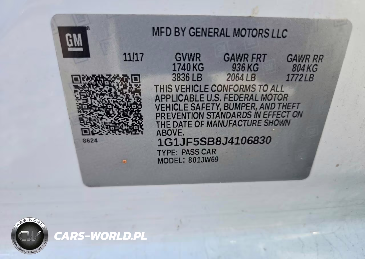 2018 Chevrolet Sonic Premier VIN:1G1JF5SB8J4106830 - 12