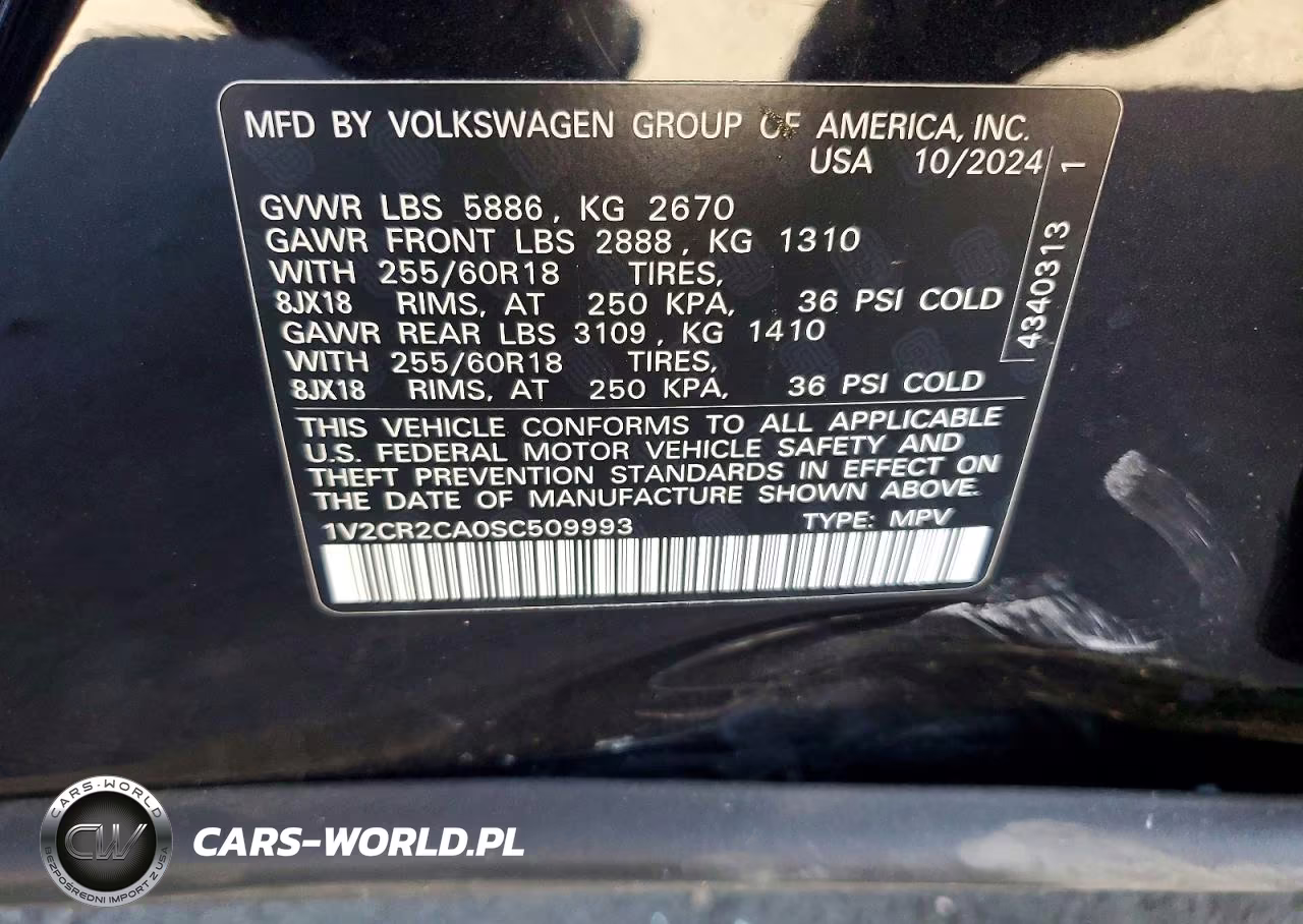 2025 Volkswagen Atlas Peak Edition Se VIN:1V2CR2CA0SC509993 - 13