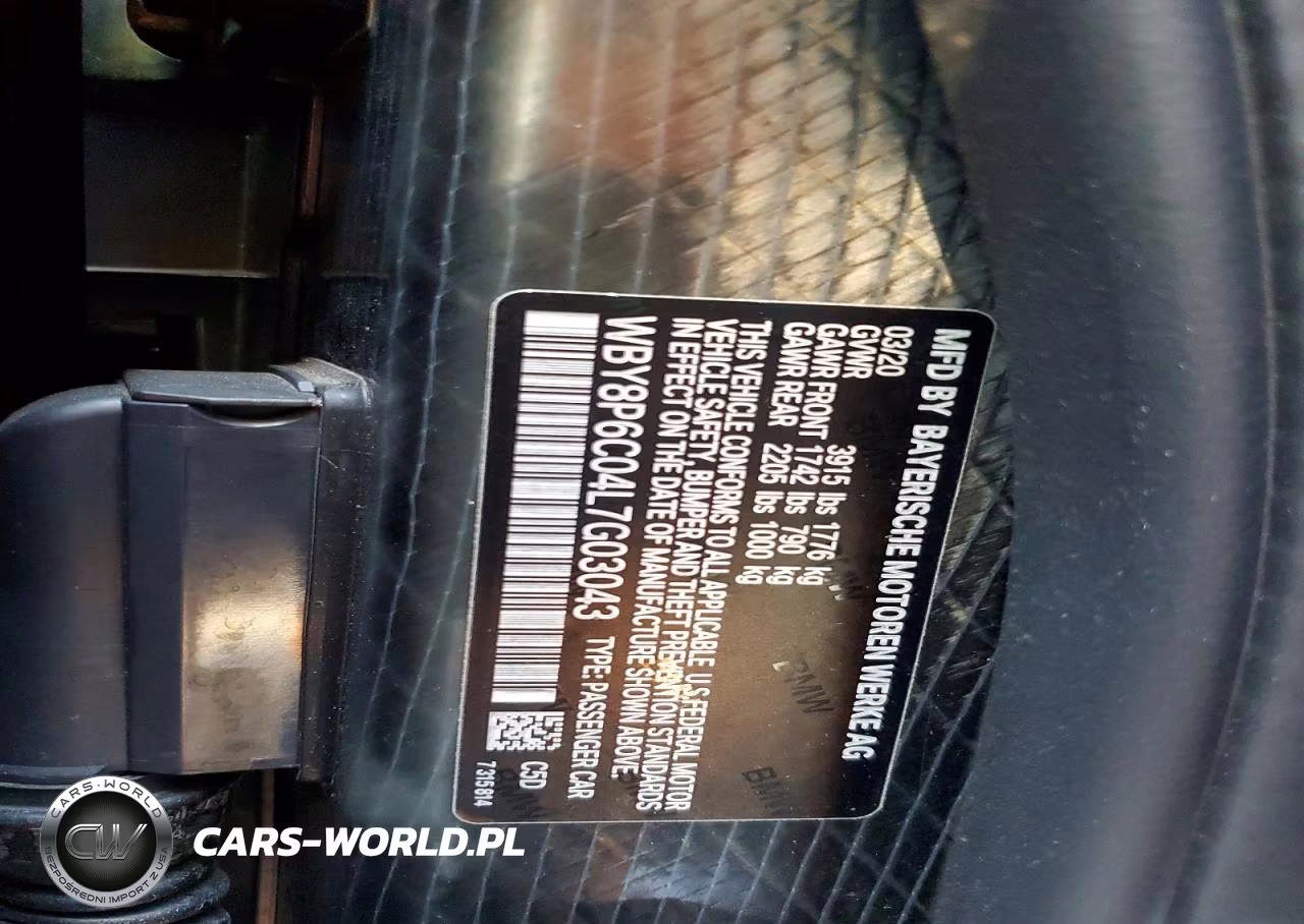 2020 BMW I3 S Bev VIN:WBY8P6C04L7G03043 - 13