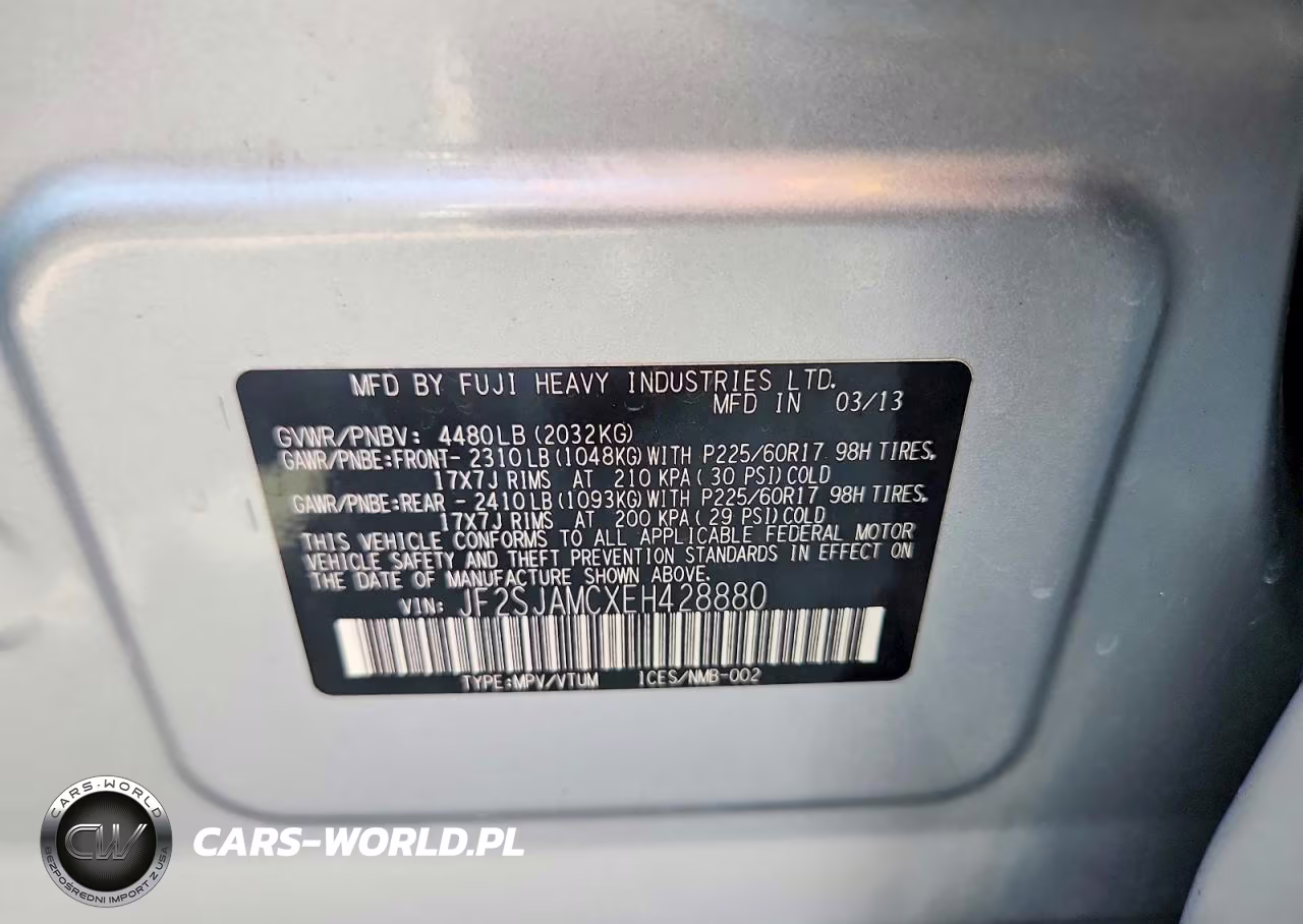2014 Subaru Forester 2.5I Touring VIN:JF2SJAMCXEH428880 - 13