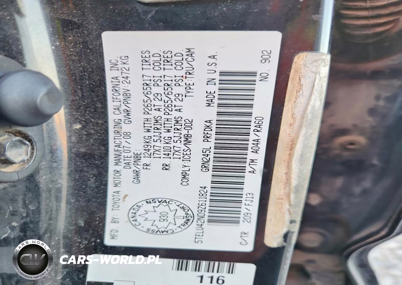 2009 Toyota Tacoma V6 VIN:5TELU42N09Z611824 - 12