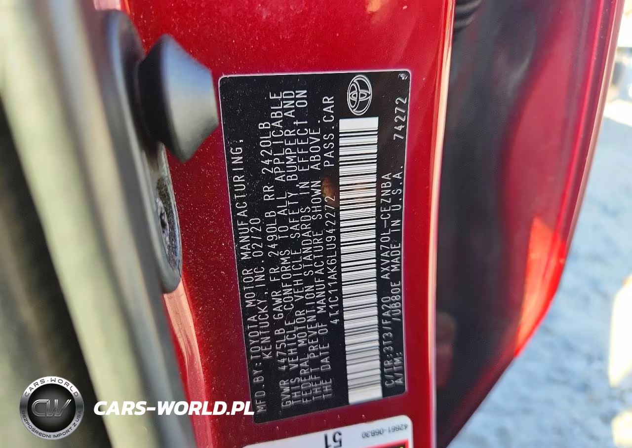2020 Toyota Camry Le VIN:4T1C11AK6LU942272 - 12