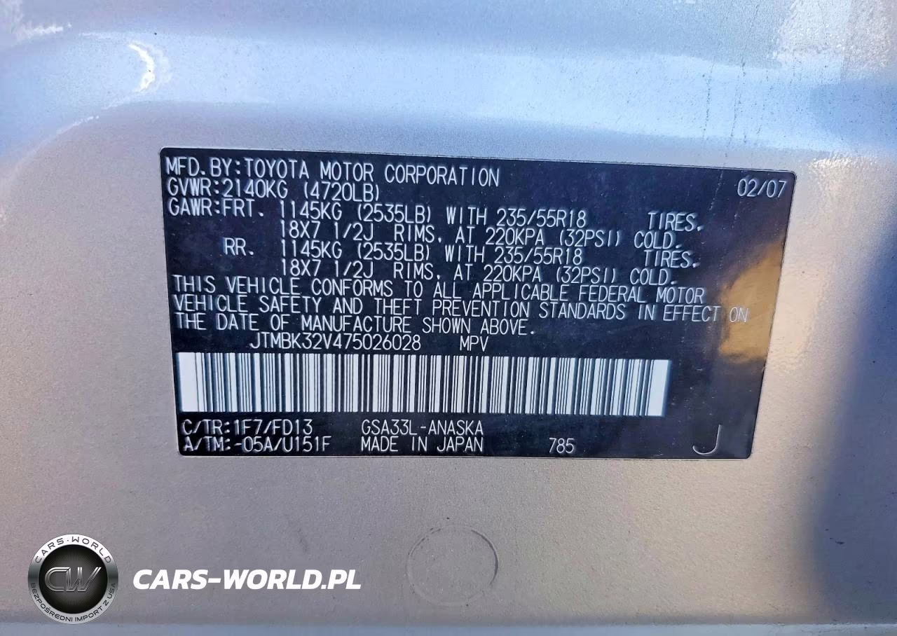 2007 Toyota Rav4 Sport VIN:JTMBK32V475026028 - 13