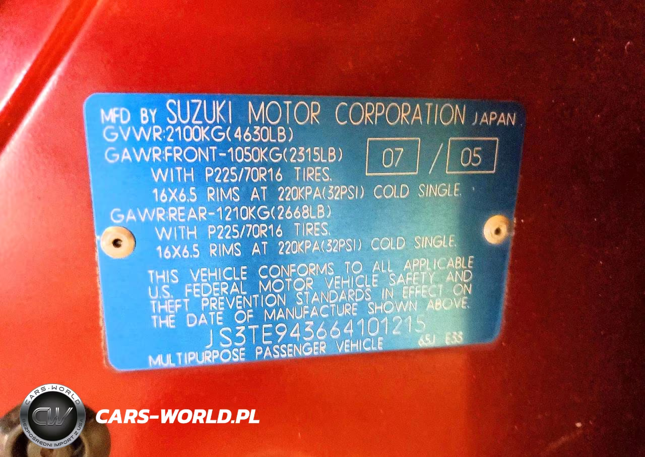 2006 Suzuki Grand Vitara Premium VIN:JS3TE943664101215 - 14
