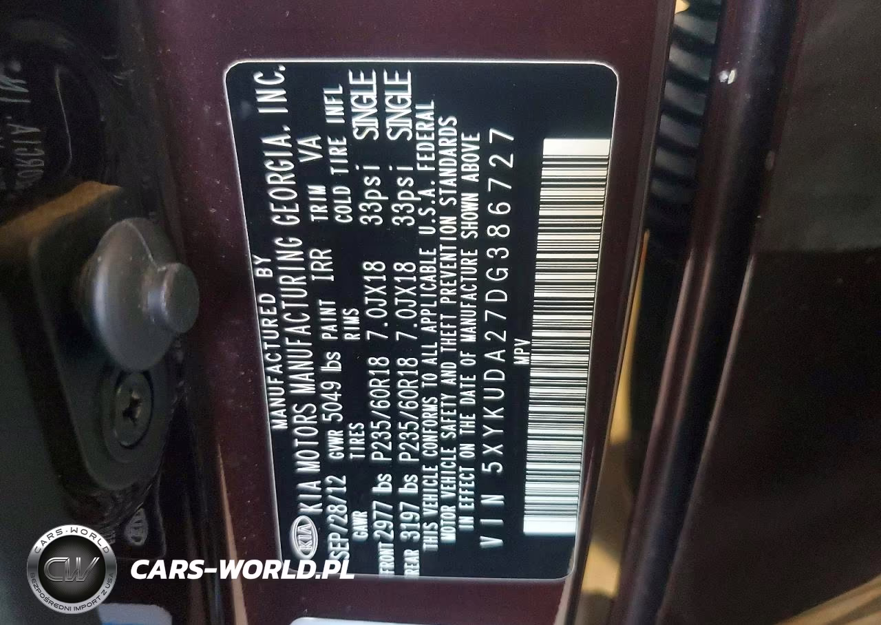2013 Kia Sorento Ex VIN:5XYKUDA27DG386727 - 13