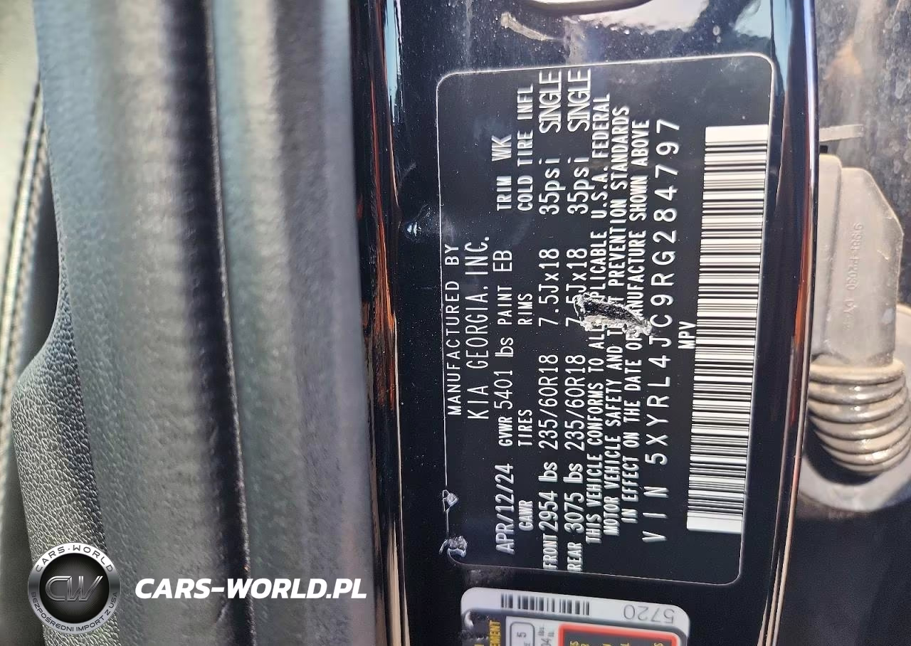 2024 Kia Sorento S VIN:5XYRL4JC9RG284797 - 12