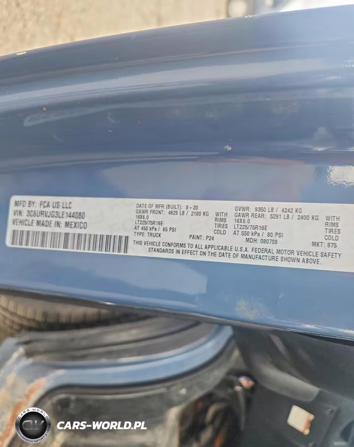 2020 Ram Promaster 3500 Delivery Van VIN:3C6URVJG3LE144080 - 12