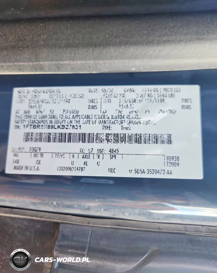 2020 Ford Transit 250 Delivery Van VIN:1FTBR3X89LKB27821 - 13
