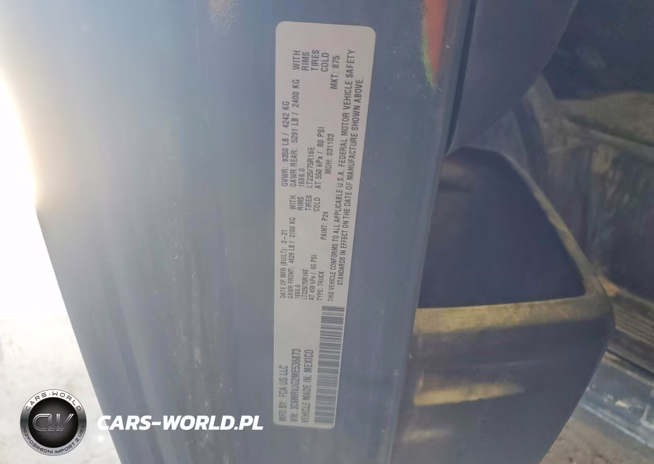 2021 Ram Promaster 3500 3500 High VIN:3C6MRVJG2ME536873 - 13
