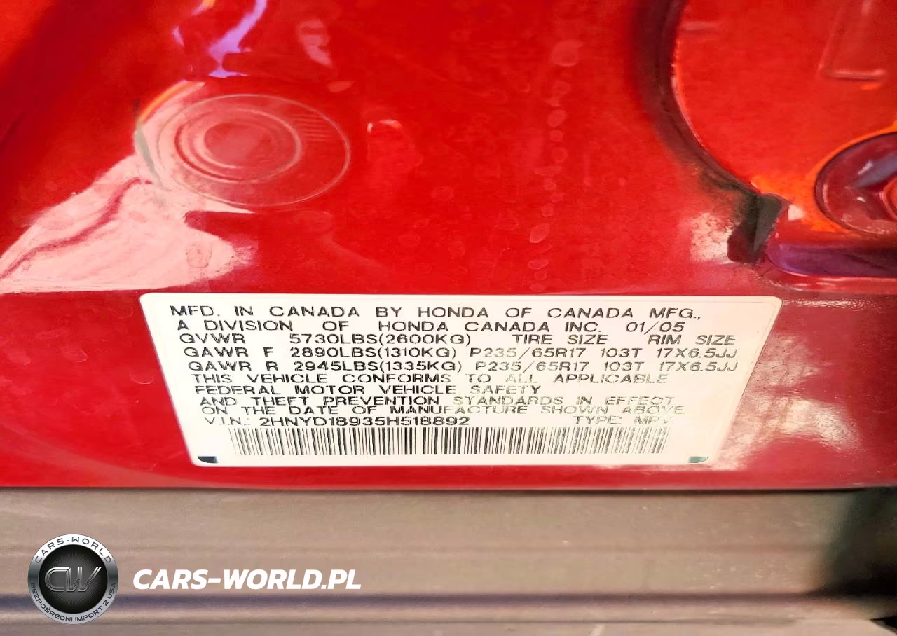 2005 Acura Mdx Touring VIN:2HNYD18935H518892 - 12