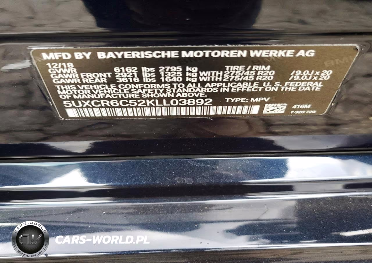 2019 BMW X5 xDrive40I VIN:5UXCR6C52KLL03892 - 13